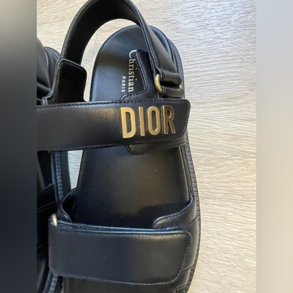 Dior Black Lambskin Sandals - Picture 7 of 9
